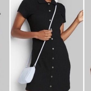 Wild fable black button up dress